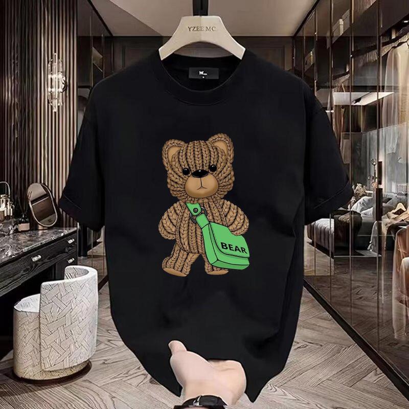 High Quality Bear T Shirt 100 Percent Cotton Unisex Couples Outfit