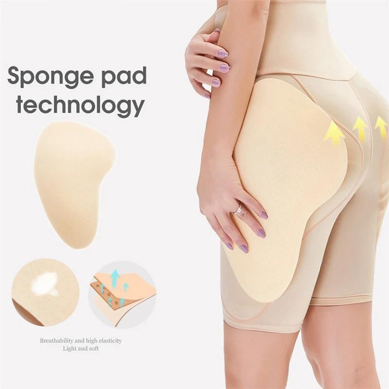 Plus Size Women Underwear Sponge Pads Hourglass Body Shaping Plump Buttocs Hip-lifting Boxer Booty Enhancer Panties Fae Butt