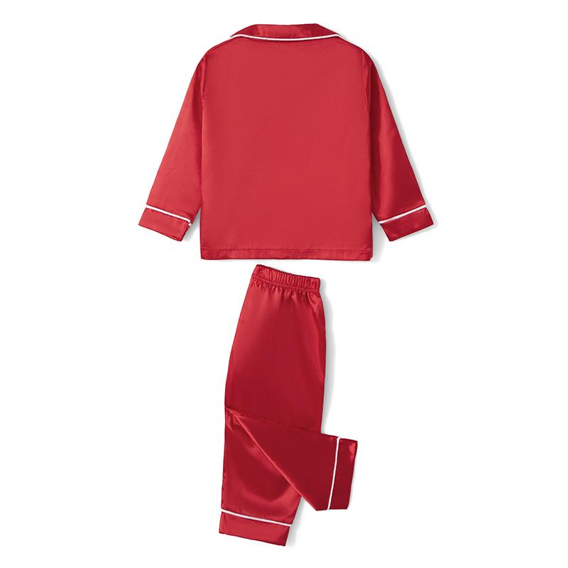 Matching Christmas Pajamas For Family, Solid Color Long Sleeve Button Down Tops Elastic Waist Pants for Fall Winter