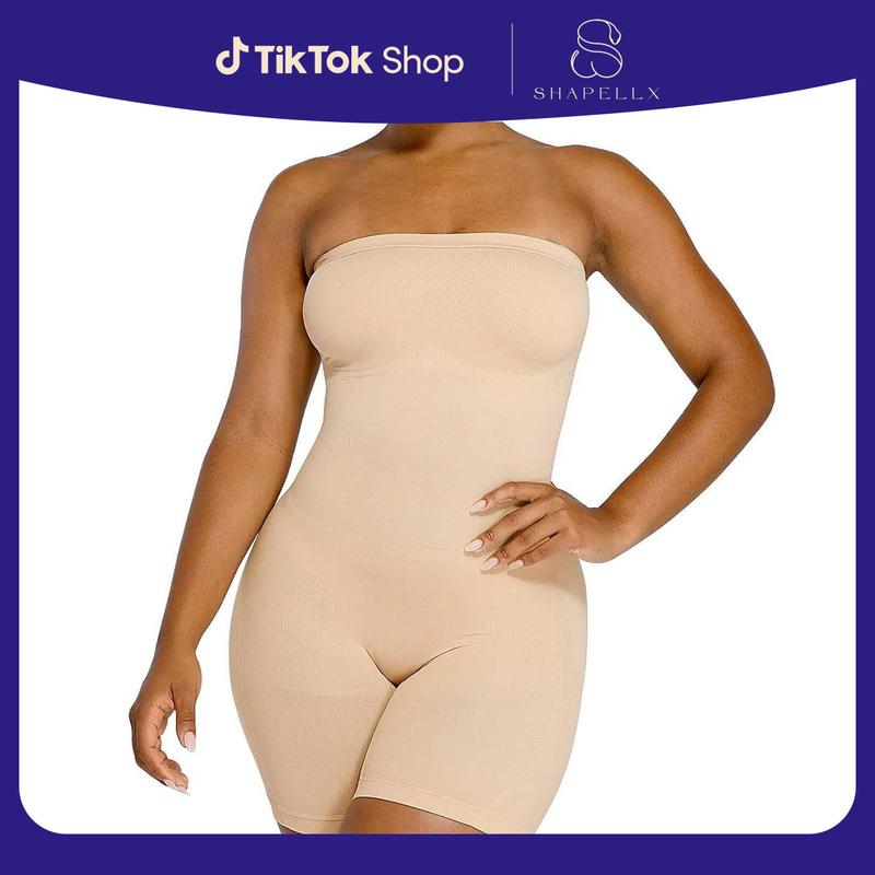 Shapellx Seamless Sculpt Strapless Bodysuit Comfort Womenswear Daily Dress Live