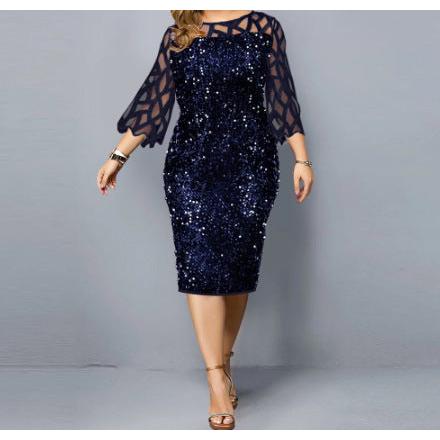 Party Dresses Sequin Plus Size Women's Sexy Night Club Dress