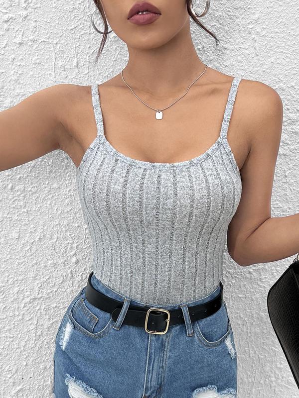 Women's Mean Girls Plain Spaghetti Strap Crop Cami Top, Summer Clothes Women, Basic Casual Comfort Sleeveless Cropped Top for Summer, Women's Clothing for Daily Wear