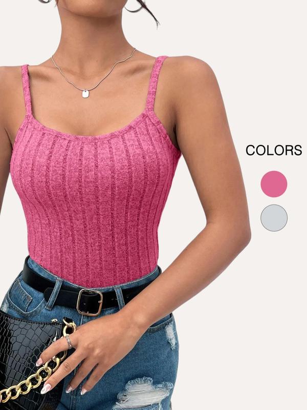 Women's Mean Girls Plain Spaghetti Strap Crop Cami Top, Summer Clothes Women, Basic Casual Comfort Sleeveless Cropped Top for Summer, Women's Clothing for Daily Wear